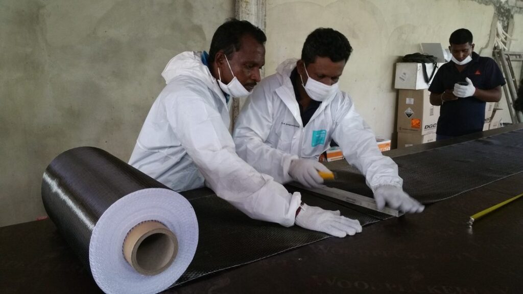 CFRP Fabric Measuring and Cutting