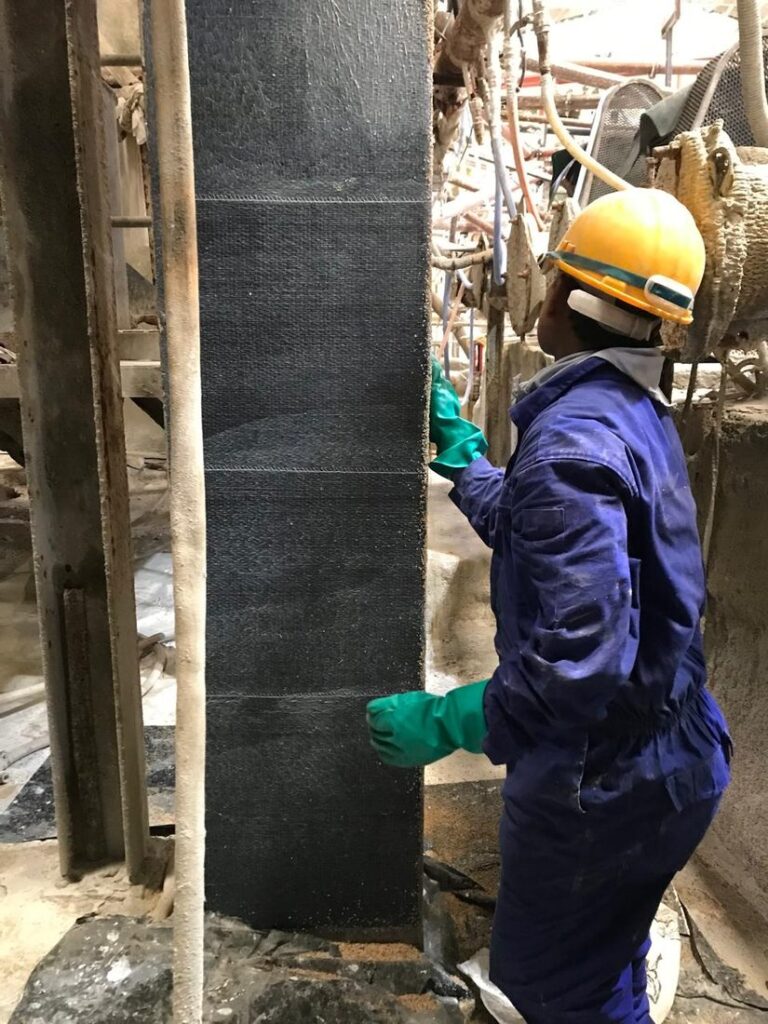 Carbon Fiber CFRP Wrap Application
