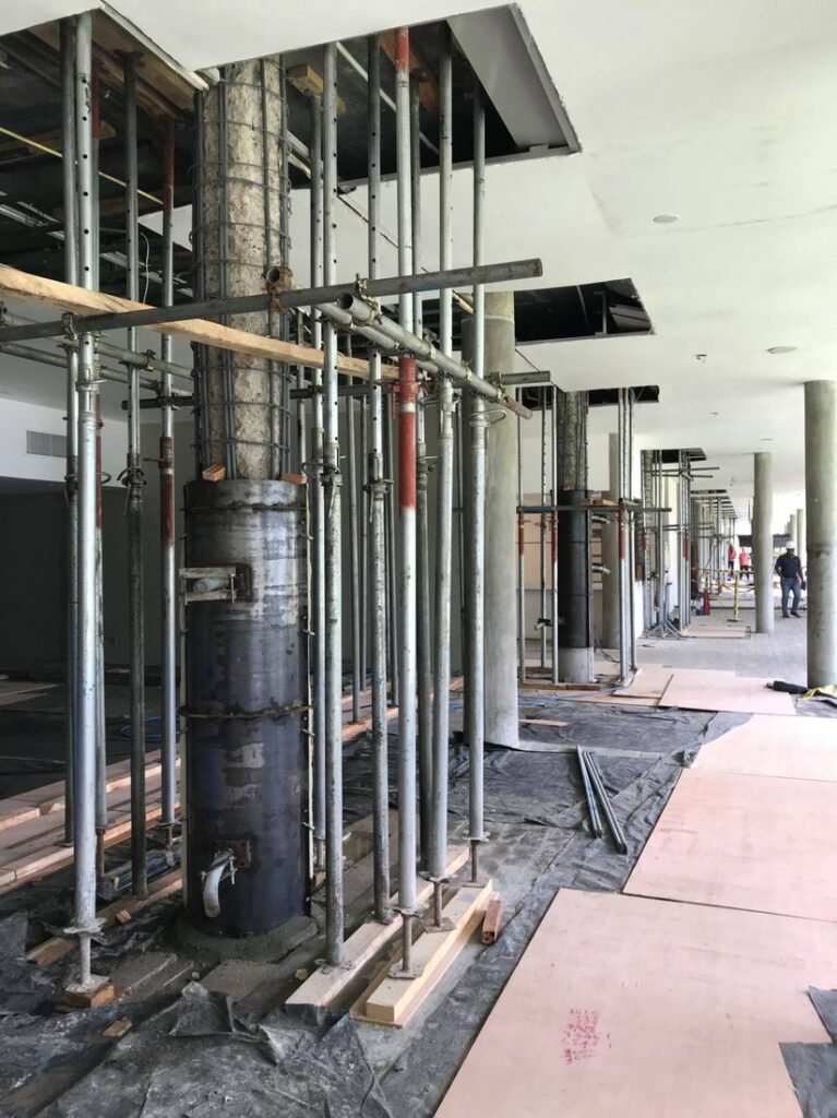 Steel Jacket Column Strengthening